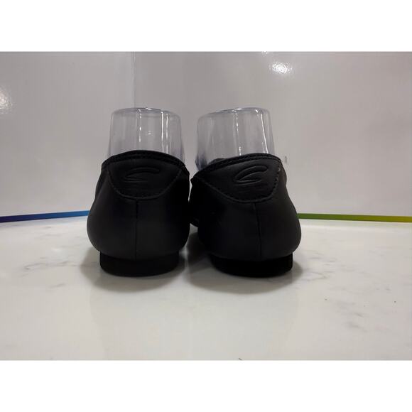 Black Leather Dance Jazz Shoes Size 9.5W - Picture 5 of 10